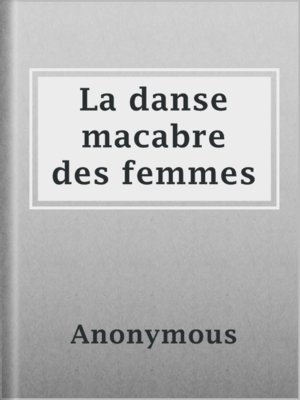 cover image of La danse macabre des femmes